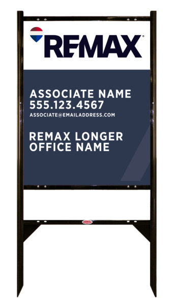Angle Iron Frame and Associate Name Sign Panel unit, 30h x 24w, Steel